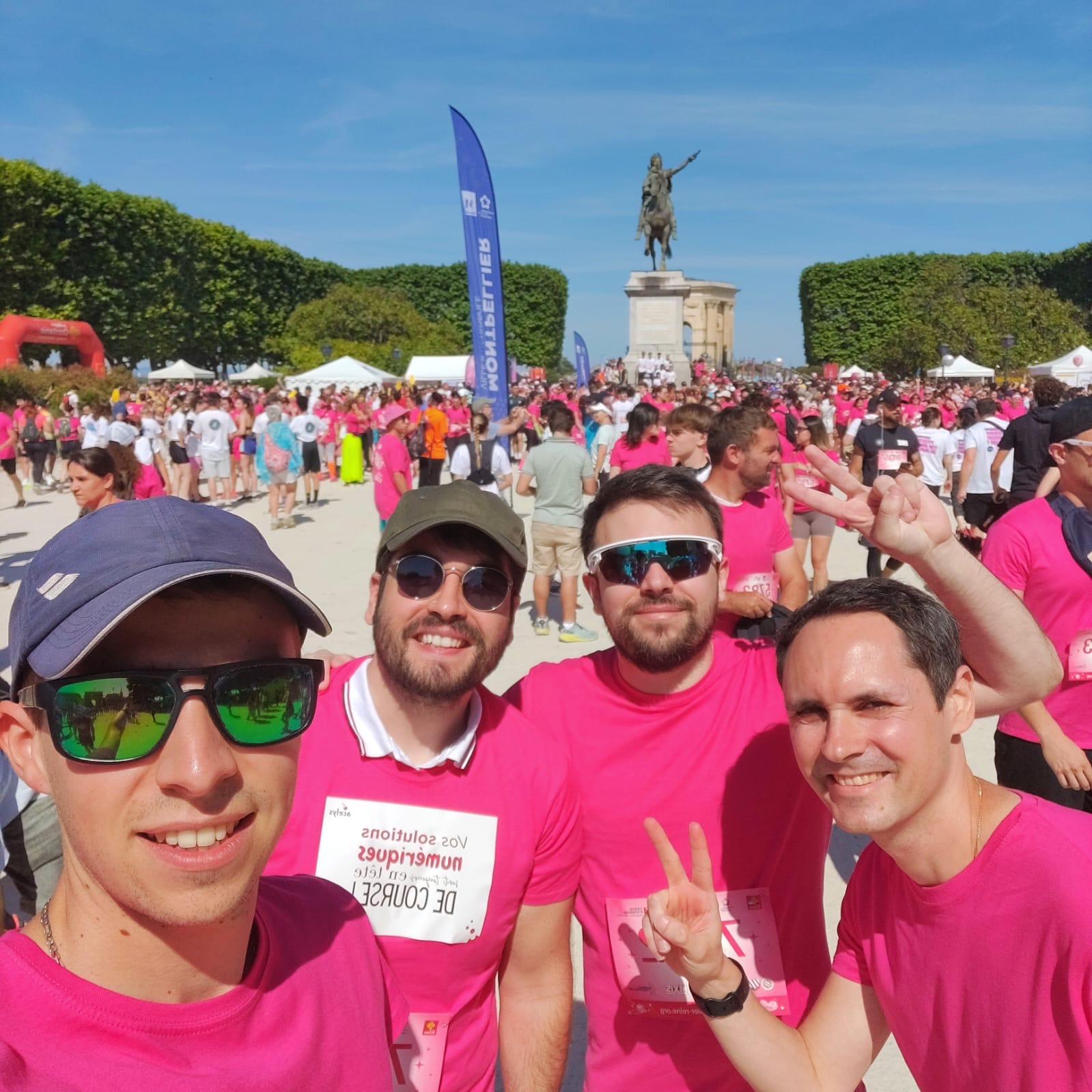 Selfie d'équipe à la Montpellier Reine