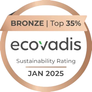 Logo EcoVadis – médaille de bronze (Top 35 %), janvier 2025