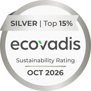 Logo EcoVadis – médaille d’argent (Top 15 %), octobre 2026